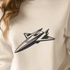 Beautiful Spaceship SVG Pattern SVG design for cutting machine stencils or laser cutting featuring a sleek spaceship model.