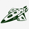 Vector Spacecraft Design Illustrated 2D spaceship graphic in vector format.