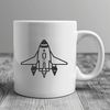 Vector Spaceship Design Graphic A sleek, futuristic spaceship illustration suitable for vector design projects.