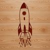 Galactic Voyager Vector Art A stylized illustration of a spaceship in vector format, suitable for cutting machines like Cricut or laser cutters.