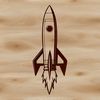 Cosmic Rocket Ship SVG Vector A detailed illustration of an intergalactic spaceship, suitable for various graphic design applications.