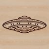Vector Spacecraft Illustration An illustrative spaceship designed as a vector graphic for cutting machine stencils and laser cut projects.