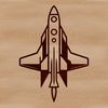 Futuristic Space Vessel in Orbit High-resolution vector illustration of a futuristic spaceship in space.