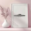 Metallic Spaceship Vector Illustration A futuristic spaceship with sleek lines and metallic details, suitable for vector graphics design.
