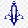 Space Age Ship Illustration in SVG Format A futuristic spaceship illustration designed as vector art for digital use.