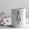 Rocket Ship Design Vector Art A detailed illustration of a futuristic rocket in space.