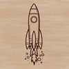 Vector Graphic Spaceship Silhouette A futuristic spacecraft with a sleek design, suitable for vector graphic projects.