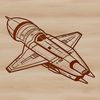 Futuristic Space Explorer Illustrated SVG vector art of a futuristic spaceship exploring the cosmos.