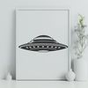 SVG Vector Ship for Cutting Machines A sleek, futuristic spaceship designed as vector art for cutting machines.