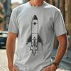Detailed Metal Rocket Design A detailed illustration of a futuristic spaceship with metallic details and sleek lines.