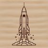 Beautiful Rocket Ship Clip Art A futuristic spaceship designed with vector graphics, suitable for various digital applications.