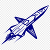 Galactic Spaceship Design A 2D vector design illustration of a spaceship in space.