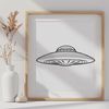 Spacecraft Vector Graphic Design Illustrative vector graphic of a spaceship in space, suitable for digital cutting machines.