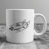 Futuristic Spacecraft Vector Model A futuristic spacecraft model with detailed design elements, suitable for digital cutting or laser engraving.