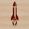 Beautiful Spaceship SVG Icon A futuristic spaceship designed as vector art, suitable for cutting machine stencils or laser engraving.