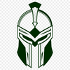 Classic Spartan Helmet Illustration A detailed illustration of a Spartan warrior wearing a classic Greek helmet, suitable for vector art projects.