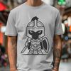 Detailed Spartan Fighter Design A highly detailed digital illustration of a Spartan warrior in ancient Greek armor.