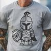 Spartan Armor Vector Illustration A male warrior in ancient Greek armor, inspired by the legend of Sparta.