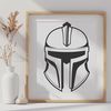 Ancient Greek Warrior Graphics An SVG graphic representation of ancient Greek armor-clad soldier, ideal for custom templates in Procreate or Photoshop.