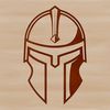 Ancient Armor Illustration Vector Art A detailed illustration of a traditional Greek warrior in armor, including a helmet, for vector graphic design.