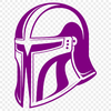 Ancient Spartan Helmet Design A traditional Greek warrior wearing a distinctive helmet, depicted in a stylized vector illustration.