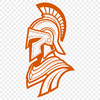 Ancient Greek Warrior Icon A vector graphic illustration of a classic ancient Greek warrior in full armor.