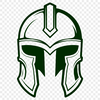 Helmeted Hero SVG Icon A medieval warrior wearing a helmet and armor, depicted in bold lines and simple shapes.