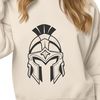 Ancient Greek Fighter Profile Ancient Greek warrior with distinctive helmet in vector format.