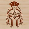 Ancient Greek Warrior Illustration A detailed illustration of a Spartan warrior wearing traditional ancient Greek armor and helmet.
