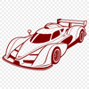 Free SVG Clip Art Car Image A sleek, high-performance racing car with detailed design elements, suitable for vector art and design projects.