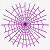 A geometric representation of a spider web, created as a scalable vector graphic (SVG) design.