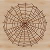 A delicate spider web design in vector format, suitable for graphic design and digital art applications.