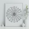 Beautiful Vector Design Artwork A stylized illustration of a delicate spider web created using vector graphics.