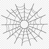 Beautiful Vector Spider Web Design A detailed illustration of a spider web in a vector format, suitable for cutting machines and stencil designs.