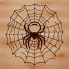 A delicate spider web designed as a vector graphic, perfect for cutting out with a Cricut or laser cutter.