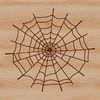 A delicate, intricate spider web rendered as a scalable vector graphic.