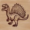 Prehistoric Hunter Illustration of a Spinosaurus, a prehistoric carnivorous dinosaur with a distinctive sail on its back.