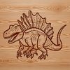 Ancient Hunter A prehistoric spinosaurus dinosaur standing in a natural landscape, suitable for vector design.
