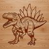 Detailed Spinosaurus Dino Vector Art A detailed illustration of a prehistoric Spinosaurus dinosaur.