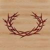 Sacred Symbolism SVG illustration of a crown of thorns with religious significance, suitable for vector art and design projects.