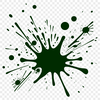 Vibrant Splatter Element Vector graphic design element featuring a messily splattered shape with smooth lines.