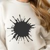 A Stylized Splash of Slime Shape A stylized shape resembling a splat of slime on a flat surface.