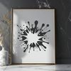 Bold Line Illustration A colorful splat shape made up of bold lines and vibrant colors.