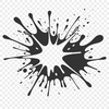 Messy Splatter Design Element A colorful splat shape with a messy, slimy texture, suitable for crafting and design projects.