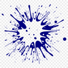 Whimsical Squiggle Shape A colorful splat shape made up of squiggly lines and blobs, suitable for digital design and craft projects.