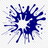 Stylized Splat Shape Illustration A stylized illustration of a splat shape with smooth lines and a rounded edge.