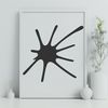 Splattered Shape A stylized splat shape made up of rounded edges and smooth curves.