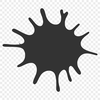 A stylized illustration of a colorful splat shape, suitable for various design applications.