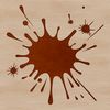Messy Splatter Illustration A stylized illustration of a splat shape with a messy appearance.