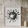 Slime-Like Graphic Design Element A colorful splat shape with a messy, slime-like appearance.